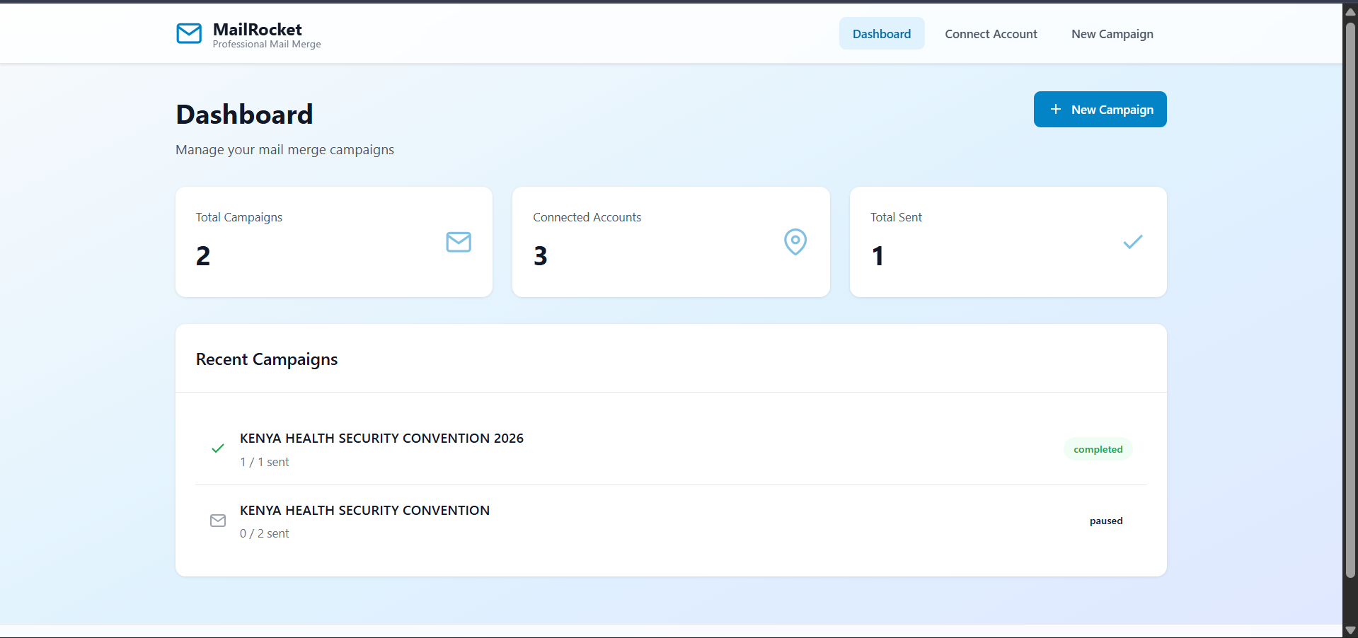 Mailrocket project preview